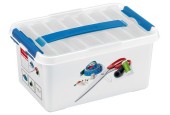 Sunware Q-line Multibox boîte à couture avec insert 6 litres blanc bleu 30x20x14cm
