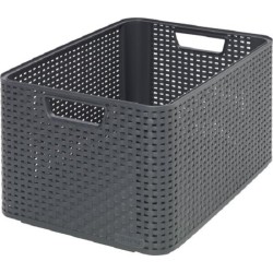 Curver Style panier L style rotin anthracite (lxlxh 44x32x23cm)