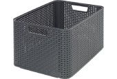 Curver Style mand L rotanstyle antraciet (lxbxh 44x32x23cm)