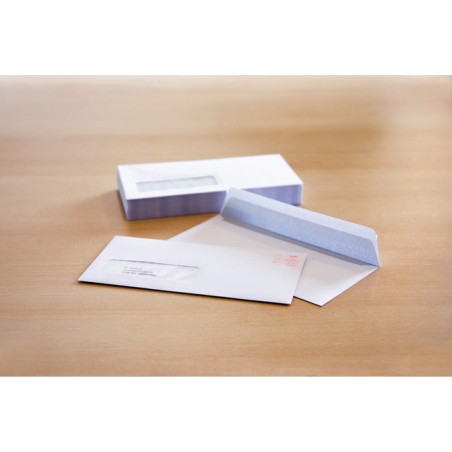 Dienstenvelop Venster Links Raadhuis 110x220mm DL (EA5/6) Wit Plakstrip Krimp A