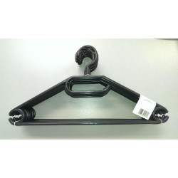 Kleerhangers kledinghangers plastic 41cm zwart pak a 10 stuks