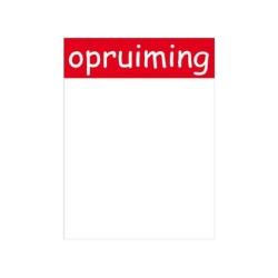 Prijskaart karton opruiming 6x8cm 100 stuks