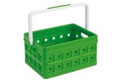 Sunware Square Caisse de courses 24 litres plastique vert/blanc 44x31,5x21cm