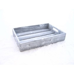 Plateau White Wash rectangulaire 32,5x22x5,5cm