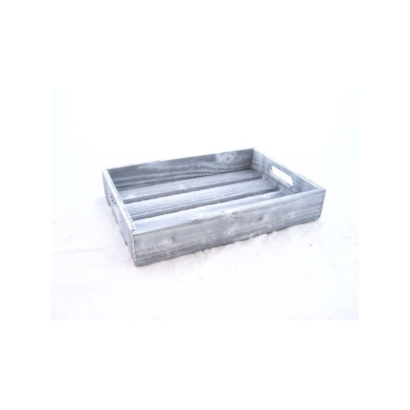 Plateau White Wash rectangulaire 32,5x22x5,5cm