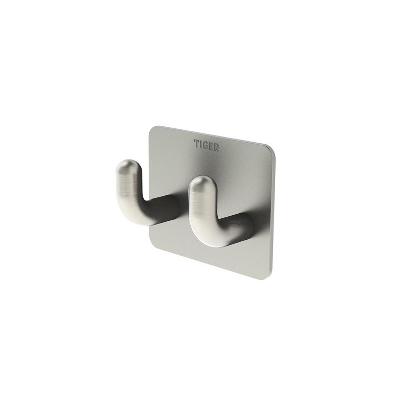 Tiger Pinky Double Plakhaak RVS 50x40x25mm