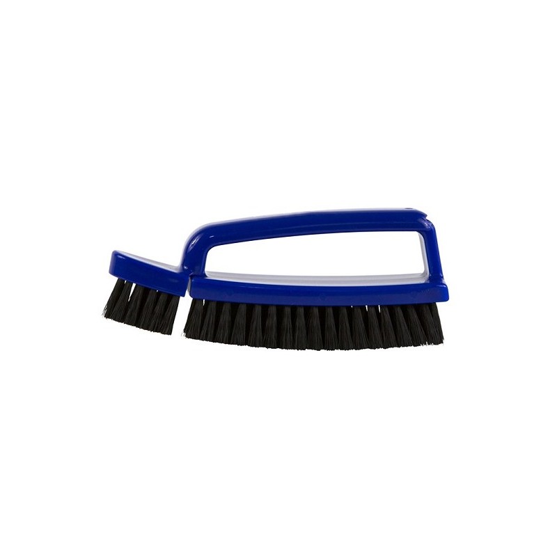 Schoenborstelset zwart varkenshaar kunststof assorti kleur