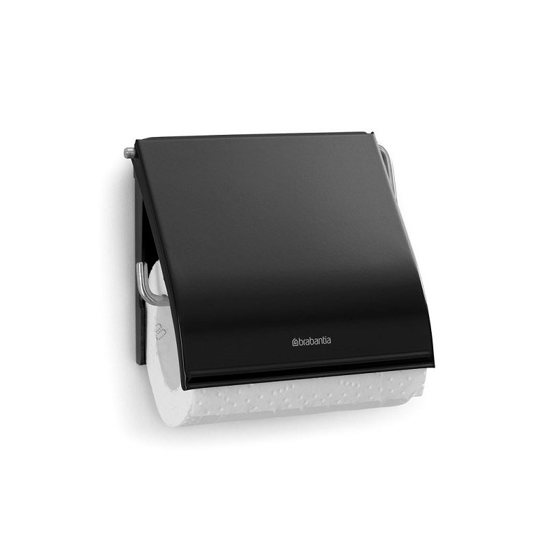 Brabantia Porte-rouleau de papier toilette noir 12,3x1,7x13,2cm