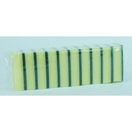 Schuurspons ca. 100x70x28 mm à 10 geel / groen
