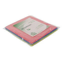 Chiffon éponge couleurs assorties environ 19x20 cm lot de 3