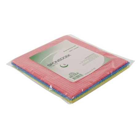 Chiffon éponge couleurs assorties environ 19x20 cm lot de 3