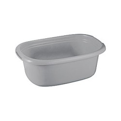 Sunware Basic wasmandl 25 liter zilver 55x38x23cm kunststof