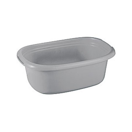 Sunware Basic wasmandl 25 liter zilver 55x38x23cm kunststof