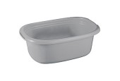 Sunware Basic wasmandl 25 liter zilver 55x38x23cm kunststof