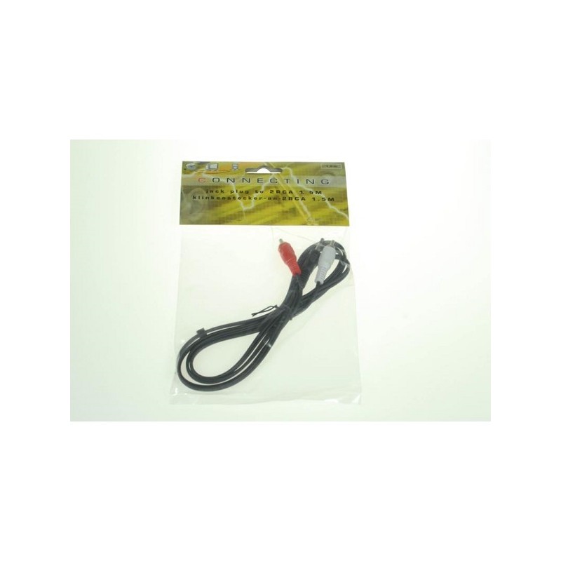 kabel jack plug naar 2rca 1.5mtr co