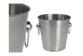 Champagnekoeler metaal mat 20cm