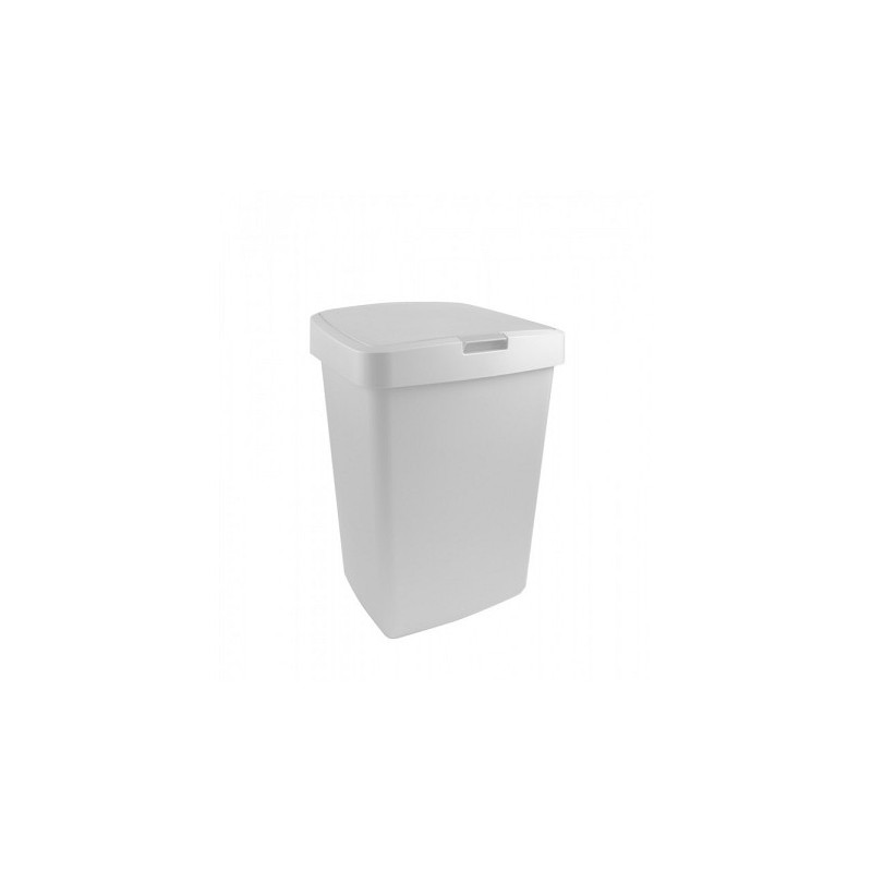 Sunware Delta prullenbakr 50 liter klepdeksel wit kunststof 39,7x34,5x56,4cm