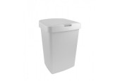 Poubelle Sunware Delta 50 litres couvercle à rabat plastique blanc 39,7x34,5x56,4cm