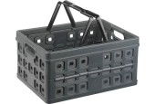 Caisse de courses Sunware Square 32 litres avec poignées anthracite/noir 49x36x24,5cm