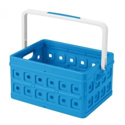 Sunware Sqaure Caisse de courses 24 litres avec poignée bleu 44x31,5x21cm