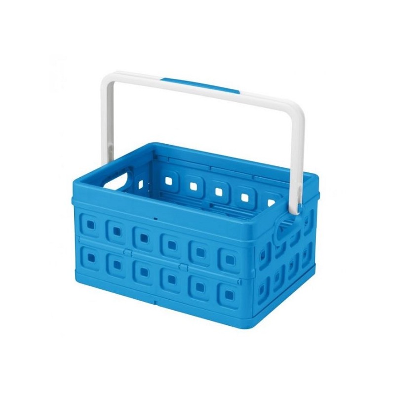 Sunware Sqaure Caisse de courses 24 litres avec poignée bleu 44x31,5x21cm