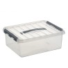 Sunware Q-line boîte de rangement grande transparente 12 litres 30x40x14cm format fond A4