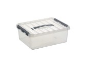 Sunware Q-line boîte de rangement grande transparente 12 litres 30x40x14cm format fond A4