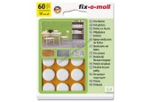 Fix-o-moll viltglijder 17mm zelklevend wit pak a 60st.