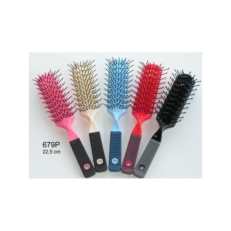 Brosse à cheveux plastique 22,5cm 679p