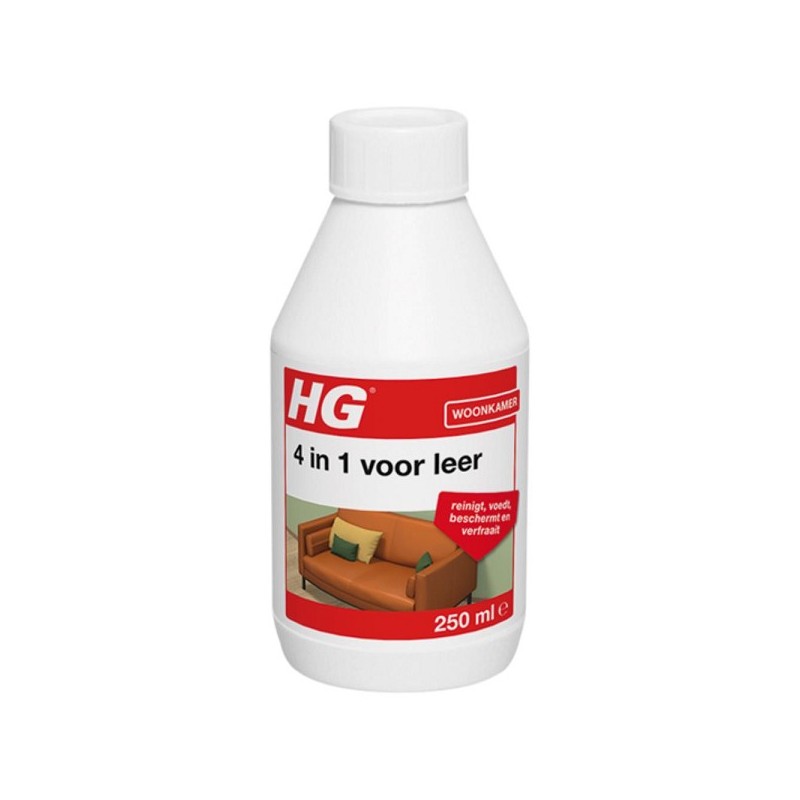 HG 4 in 1 voor leer | reinigt, voedt, beschermt en onderhoudt leer 250ml