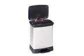 Curver Decobin Duo poubelle à pédale 10 + 18 litres argent / noir 51x29x39cm