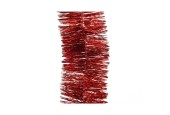 Decoris kerstboom guirlande tinsel glans 7.5cm x 270cm kerstrood
