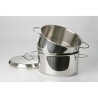 Set cuiseur vapeur Eurocuisine 20cm inox avec poignées acier 3,1 litres