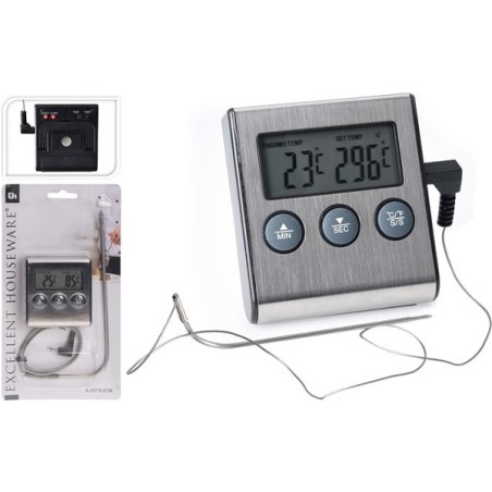 Excellent Houseware vleesthermometer digitaal met magneet  64x70mm