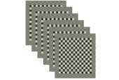 DDDDD Theedoek Barbeque zwart 65x65cm 6 stuks