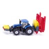 Siku 1799 New Holland avec combinaison de protection des cultures Kverneland, 1:87