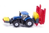 Siku 1799 New Holland avec combinaison de protection des cultures Kverneland, 1:87