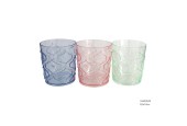 Verre à boire motif plastique 8,5x10cm cul assorti 3 couleurs plastique