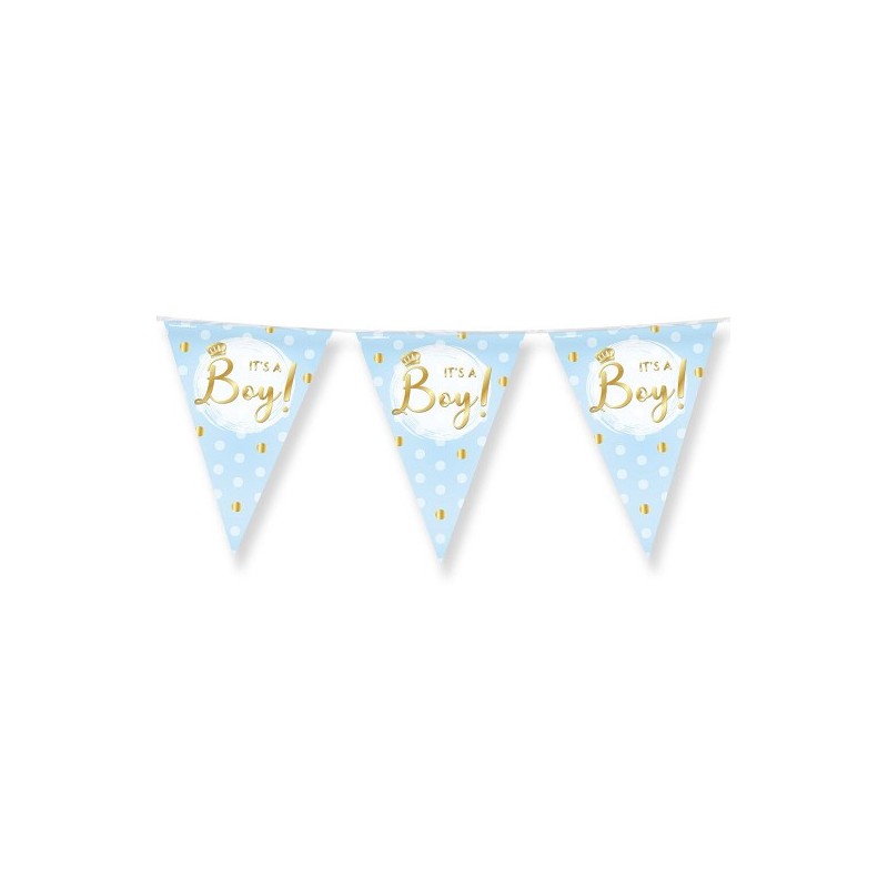 Paperdreams Vlaggenlijn - geboorte jongen" it's a boy" 10 meter