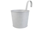 Esschert Design Pot de fleur avec crochet Vieux zinc 27x18x24 cm