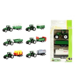 Mini Tractor Met 2 Aanhangers