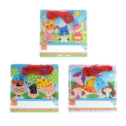 Toi Toys Houten Rijg-de-kleertjes-aan-elkaar