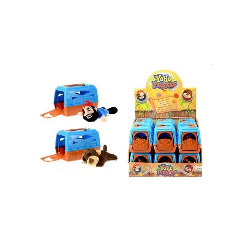 Peluche pirate dans étui de transport disponible en 2 versions