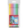 Stylo Stabilo 68 pastel étui de 8 pièces