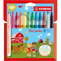 Stabilo Trio jumbo etui a 12 st
