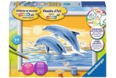 Ravensburger Peinture par numéros Dauphins bondissants