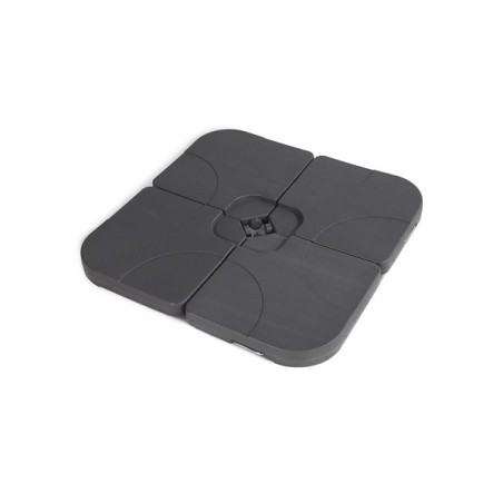 Base de parasol Hartman pour, entre autres, parasol suspendu Hartman Berlin 4 pièces remplissable 105x105x8cm. Rempli, le poids 
