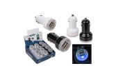 Adaptateur USB lumineux pour la voitureDisponible en 2 couleurs différentes