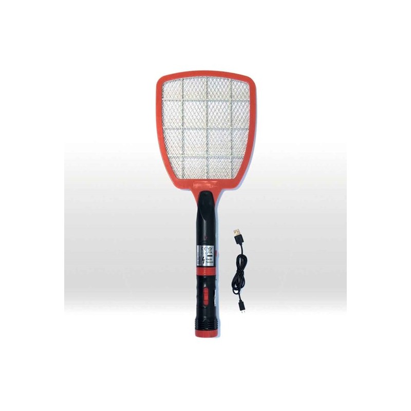 Tapette à mouche électrique rechargeable avec lampe de poche 5xLED