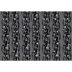 Rideau de porte Orchidea 90x220 cm transparent/noir en PVC souple